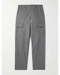 Stone Island - Ghost Straight-Leg Logo-Appliquéd Cotton Cargo Trousers - Lyst