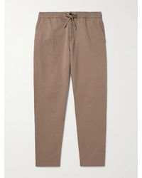 MR P. - James Straight-leg Cotton And Linen-blend Twill Drawstring Trousers - Lyst
