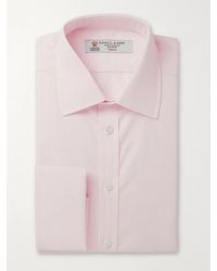 Turnbull & Asser Pink Double-cuff Cotton Shirt