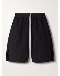 Rick Owens - Long Boxers Butt Zipp gerade geschnittene Shorts aus Baumwoll-Canvas - Lyst