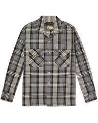 Beams Plus - Convertible-collar Checked Cotton Shirt - Lyst