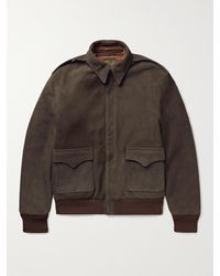 The Real McCoys Type A-2 Suede Jacket - Brown