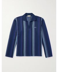 Nicholas Daley - Striped Cotton Polo Shirt - Lyst