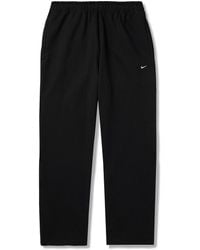 Nike - Solo Swoosh Straight-Leg Cotton-Blend Jersey Sweatpants - Lyst