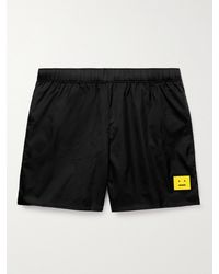 Acne Studios Slim-fit Mid-length Logo-appliquéd Swim Shorts - Black