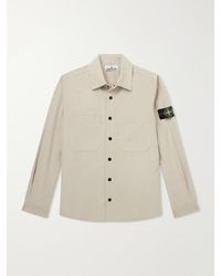Stone Island - Logo-Appliquéd Organic Cotton-Corduroy 880 Shirt - Lyst