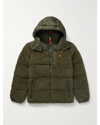 Polo Ralph Lauren - The Gorham Quilted Fleece And Recycled-Ripstop Hooded Down Jacket - Lyst