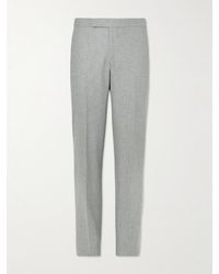 Richard James - Tapered Wool Flannel Suit Trousers - Lyst