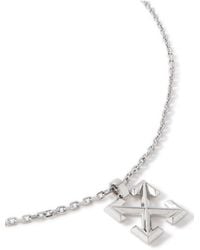 Off-White c/o Virgil Abloh - Arrow Silver-tone Chain Necklace - Lyst