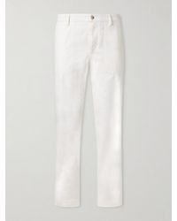 Canali - Straight-Leg Cotton-Blend Twill Trousers - Lyst