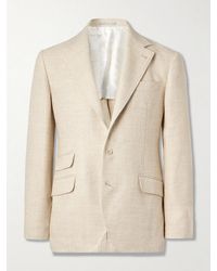 Brunello Cucinelli - Pinstriped Bouclé Suit Jacket - Lyst
