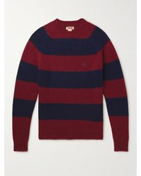 Baracuta - Shetland Striped Wool-blend Sweater - Lyst