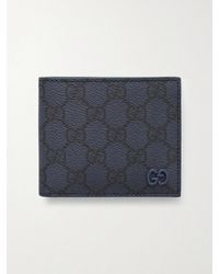 Gucci - Gg Supreme Monogrammed Coated-Canvas And Leather Billfold Wallet - Lyst