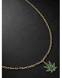 Sydney Evan - Large Pot Leaf Diamond Necklace - Lyst