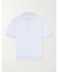 De Petrillo - Cotton-Jacquard Polo Shirt - Lyst