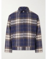 WTAPS - Wrecker Padded Checked Melton Wool-Blend Jacket - Lyst