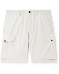 Incotex - Straight-Leg Textured Cotton-Blend Cargo Shorts - Lyst