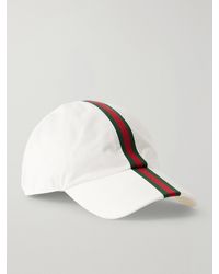 Gucci - Antonine Webbing-Trimmed Cotton-Blend Twill Baseball Cap - Lyst