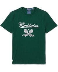Polo Ralph Lauren - Wimbledon Logo-print Recycled Cotton-blend Jersey T-shirt - Lyst