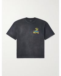 Amiri - T-Shirt With Print And Shimmering Appliqués - Lyst