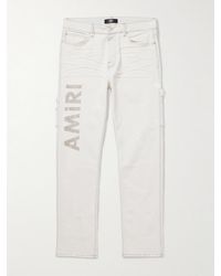 Amiri - Jeans A Gamba Dritta Slim-Fit Con Schizzi Di Vernice E Logo - Lyst