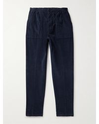 Altea - Fatigue Tapered Garment-dyed Stretch-cotton Corduroy Drawstring Trousers - Lyst