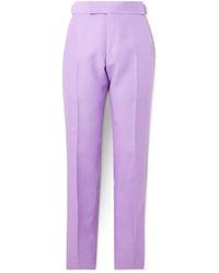 Tom Ford - Straight-leg Wool And Silk-blend Poplin Suit Trousers - Lyst