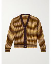 Wales Bonner - Cardigan in misto mohair a intarsio Unity - Lyst