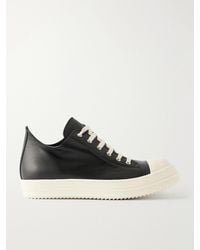 Rick Owens - Ramones Full-grain Leather And Rubber Sneakers - Lyst