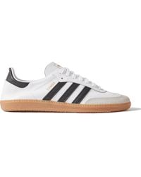 adidas Originals - Samba Decon Suede-trimmed Leather Sneakers - Lyst