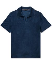 Loro Piana - Cotton And Silk-blend Jersey Polo Shirt - Lyst