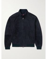 Baracuta - G9 Perforated Suede Bomber Jacket - Lyst