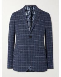 Etro - Roma Slim-Fit Checked Cotton-Blend Blazer - Lyst