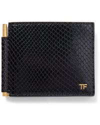 Tom Ford - Snake-Effect Leather Billfold Wallet - Lyst