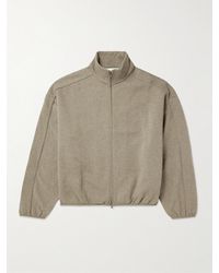 Fear Of God - Oversized-Sweatshirt-Jacke aus Jersey aus einer Baumwollmischung mit Logoapplikation und Reißverschluss - Lyst