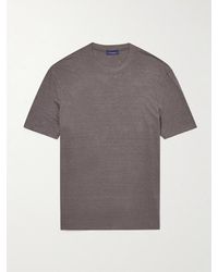 Thom Sweeney - Linen-blend T-shirt - Lyst