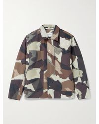 Norse Projects - Giacca in shell imbottito con stampa camouflage Pelle - Lyst