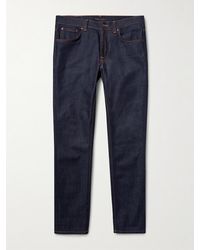 Nudie Jeans - Lean Dean Slim-fit Dry Organic Denim Jeans - Lyst