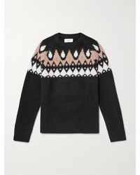 MR P. - Geo Intarsia-Knit Wool And Cashmere-Blend Sweater - Lyst