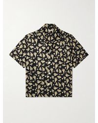Bode - Paper Hat Camp-Collar Printed Satin Shirt - Lyst