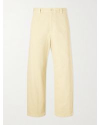 A.P.C. - Ville Cropped Straight-leg Cotton-gabardine Chinos - Lyst