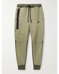 Nike - Pantaloni sportivi a gamba affusolata in Tech Fleece di misto cotone - Lyst