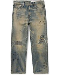 Neighborhood - Savage Straight-Leg Distressed Selvedge Jeans - Lyst