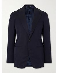 Saman Amel - Slim-fit Silk And Linen-blend Suit Jacket - Lyst