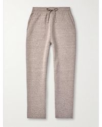 Loro Piana - Tapered Linen And Cashmere-Blend Sweatpants - Lyst