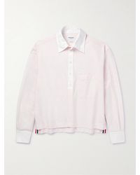 Thom Browne - Grosgrain-trimmed Supima Cotton Oxford Shirt - Lyst