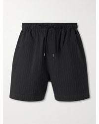 Studio Nicholson - Starboard Wide-Leg Cotton And Wool-Blend Drawstring Shorts - Lyst