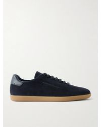 ZEGNA - 232 Leather-Trimmed Suede Sneakers - Lyst