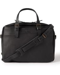 Bleu De Chauffe - Folder Vegetable-tanned Textured-leather Messenger Bag - Lyst