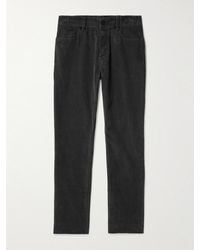 James Perse - Slim-Fit Straight-Leg Cotton-Blend Corduroy Trousers - Lyst